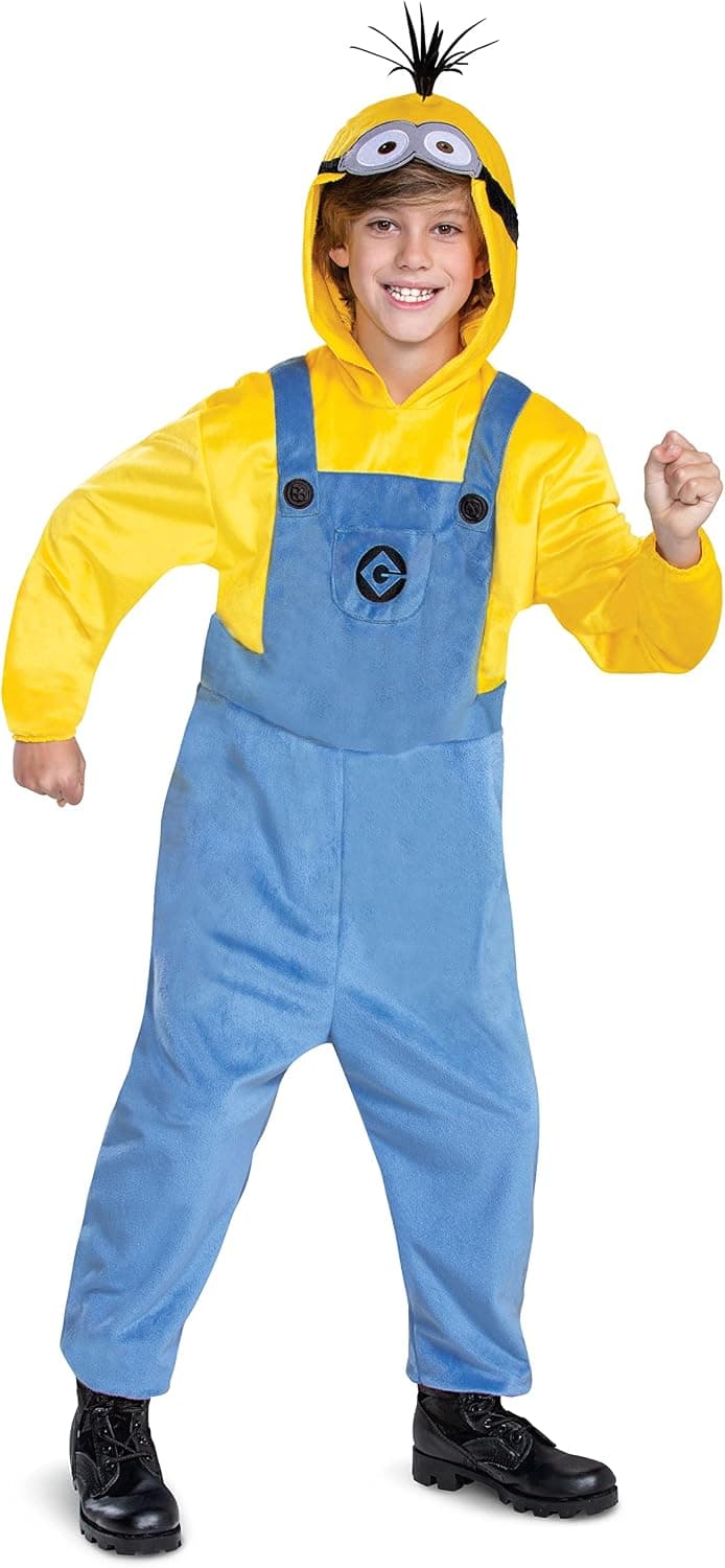 Disguise Kevin Minion Costume for Kids, Official Minions Rise of Gru Kevin Costume Outfit and Headpiece, Child Size Small (4-6)