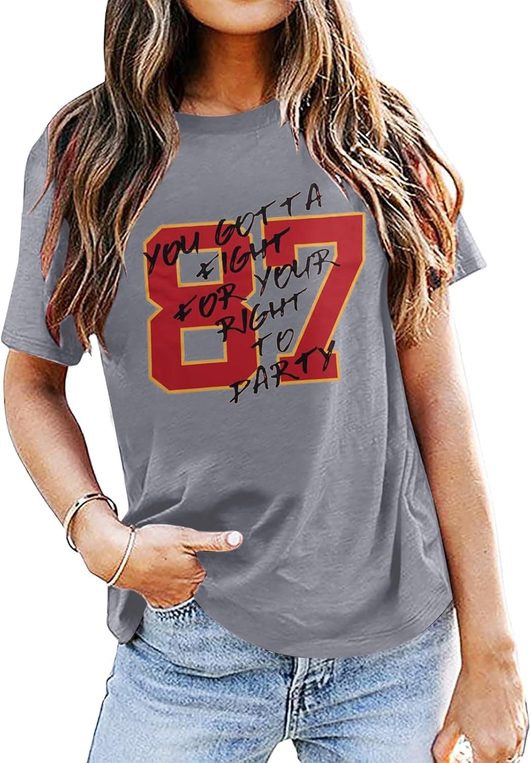 Football Shirt for Women Game Day T-Shirt Sunday Funday Shirt Funny Football Season Short Sleeve Tops - image 1