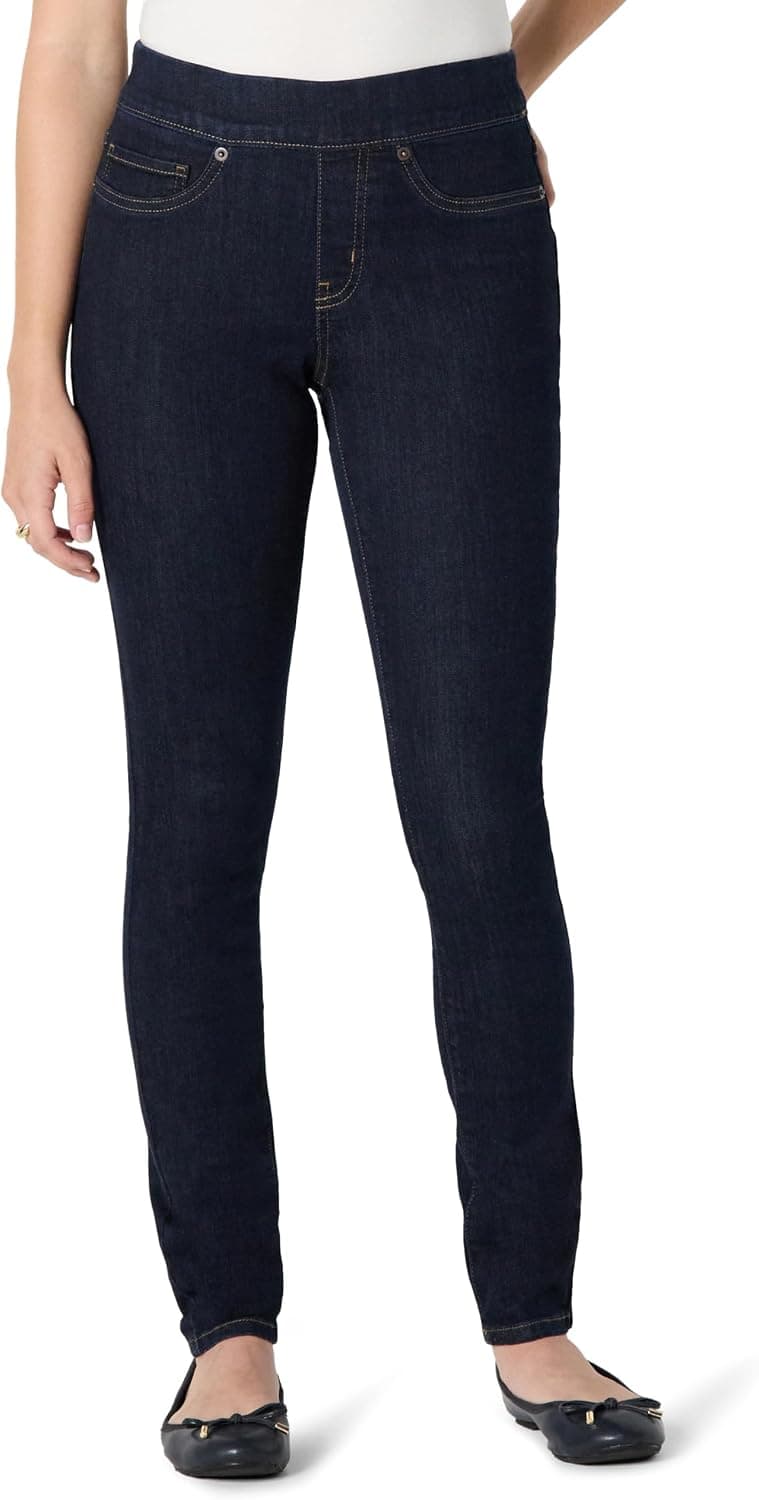 Women's Stretch Denim Mid-rise Pull-On Jegging - image 1
