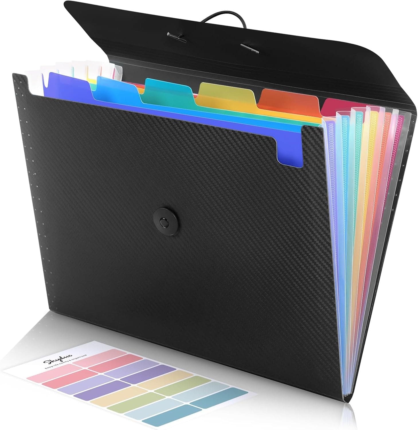 SKYDUE Accordion File Organizer, Expanding File Folder with 7 Pockets, Portable Receipt Paper Bill Document Organizer - image 1