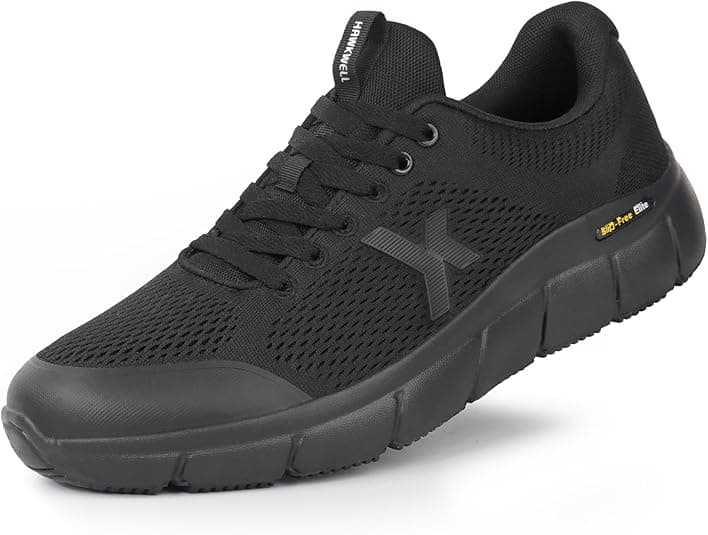 Hawkwell Men's CrewStep Elite Non‑Slip Work Shoes – Lightweight Slip‑Resistant Kitchen & Restaurant Sneakers - image 1