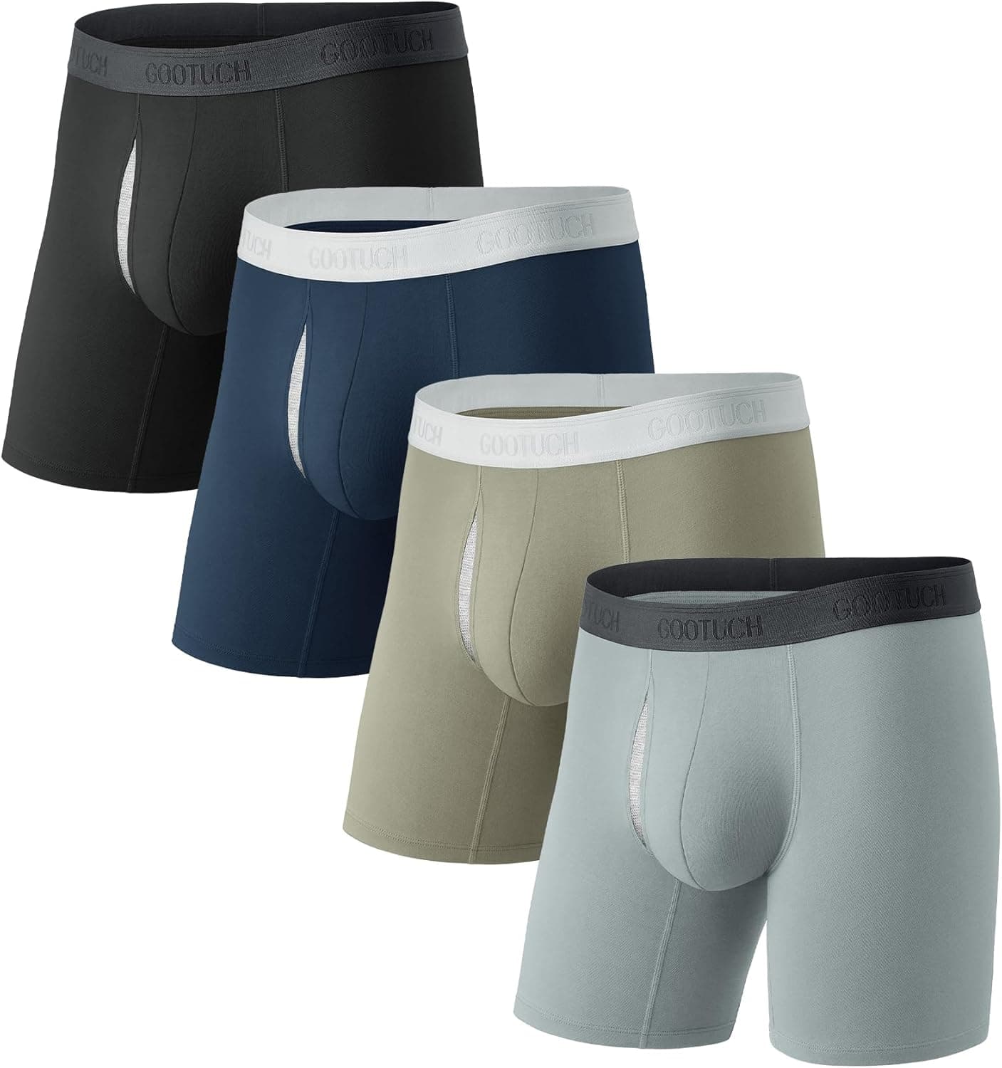 Men's Odor Control Cotton Boxer Briefs, Moisture Wicking Sweat-Out Softer Underwear, Durable & Anti Chafe (2&4 pack) - image 1