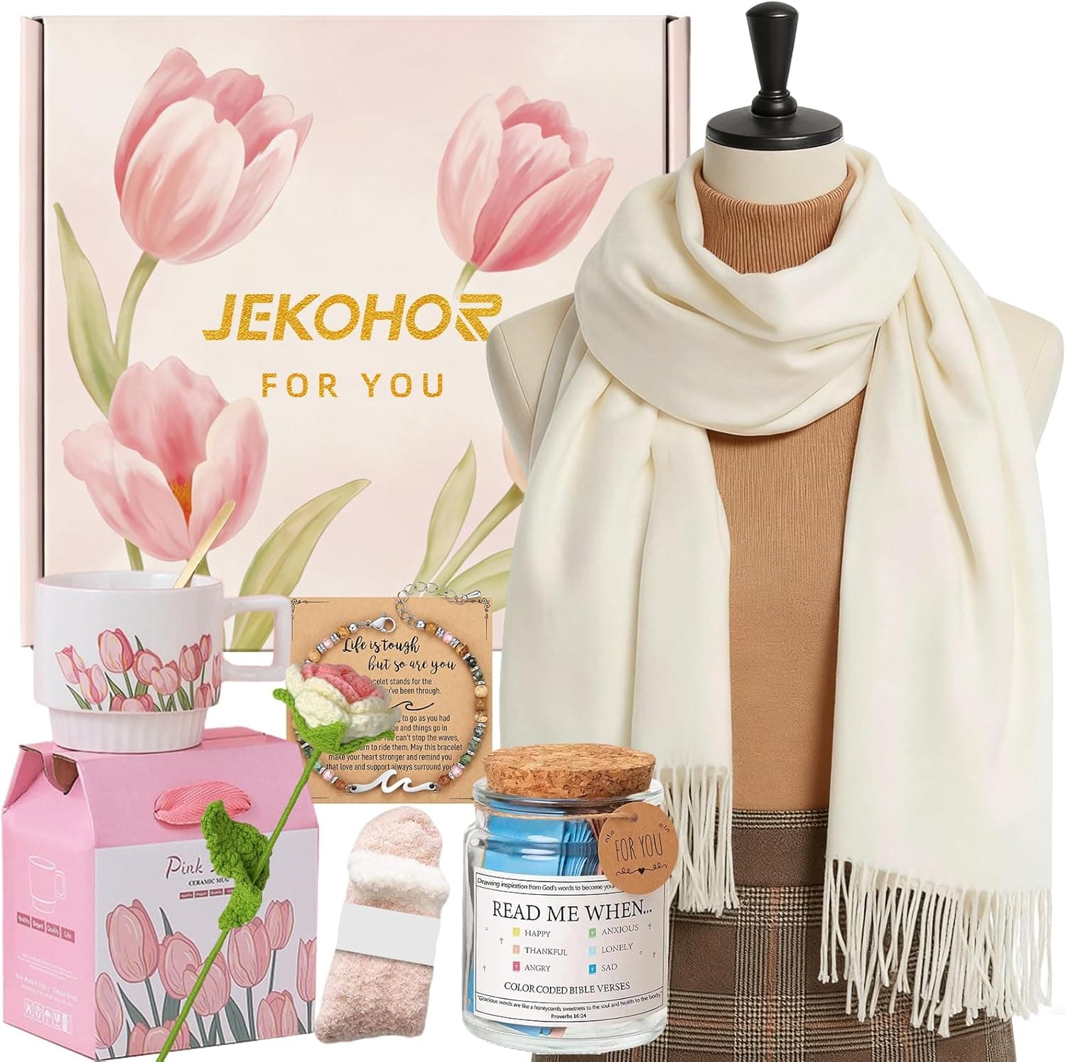 Self Care Gifts for Women Get Well Soon Gift Baskets,Birthday Gifts for Women Care Package,Mothers Day Gift Basket,Stress Relief Care Package for Her Mom Wife,Inspirational Gifts Basket - image 1