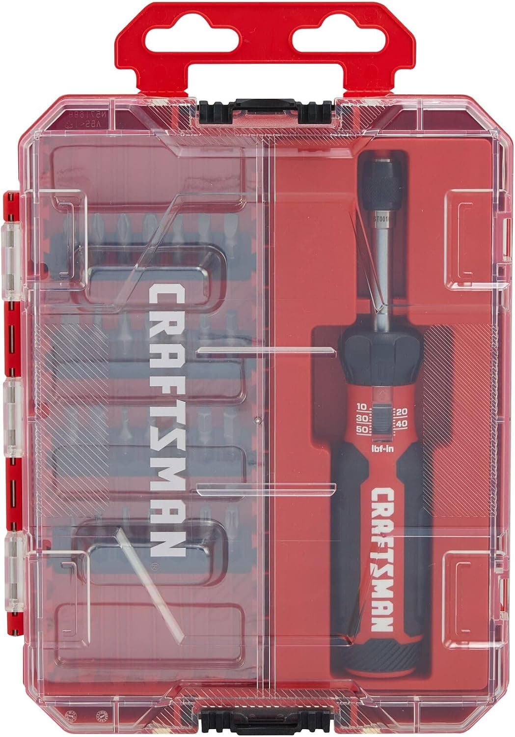 CRAFTSMAN Torque Screwdriver Set with Storage, 1" Phillips, Slotted, Hex, Torx and Square Screwdriving Bits, 29 Piece