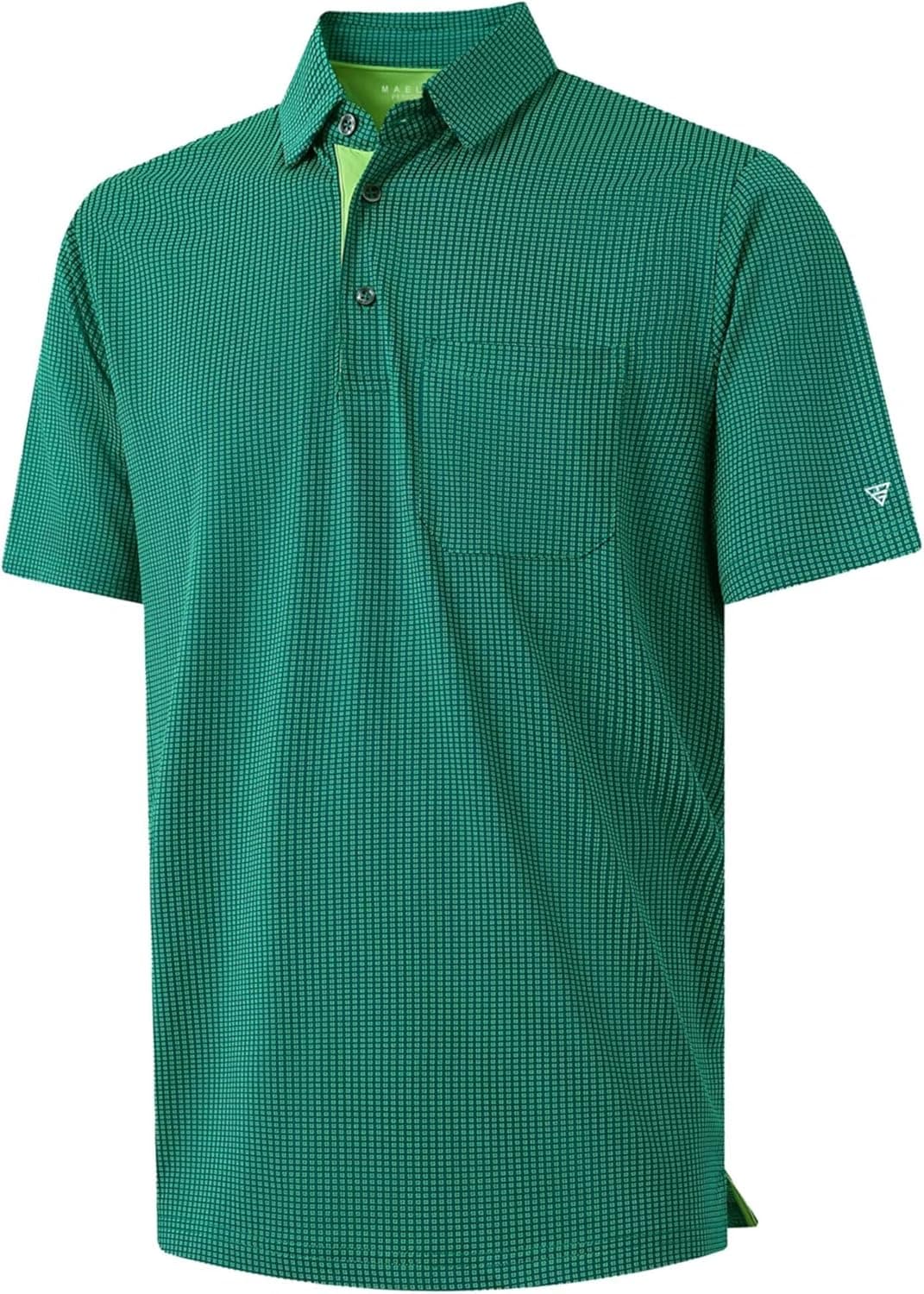 M MAELREG Mens Polo Shirts Short Sleeve Dry Fit Jacquard Performance Moisture Wicking Casual Pocket Golf Shirts for Men - image 1