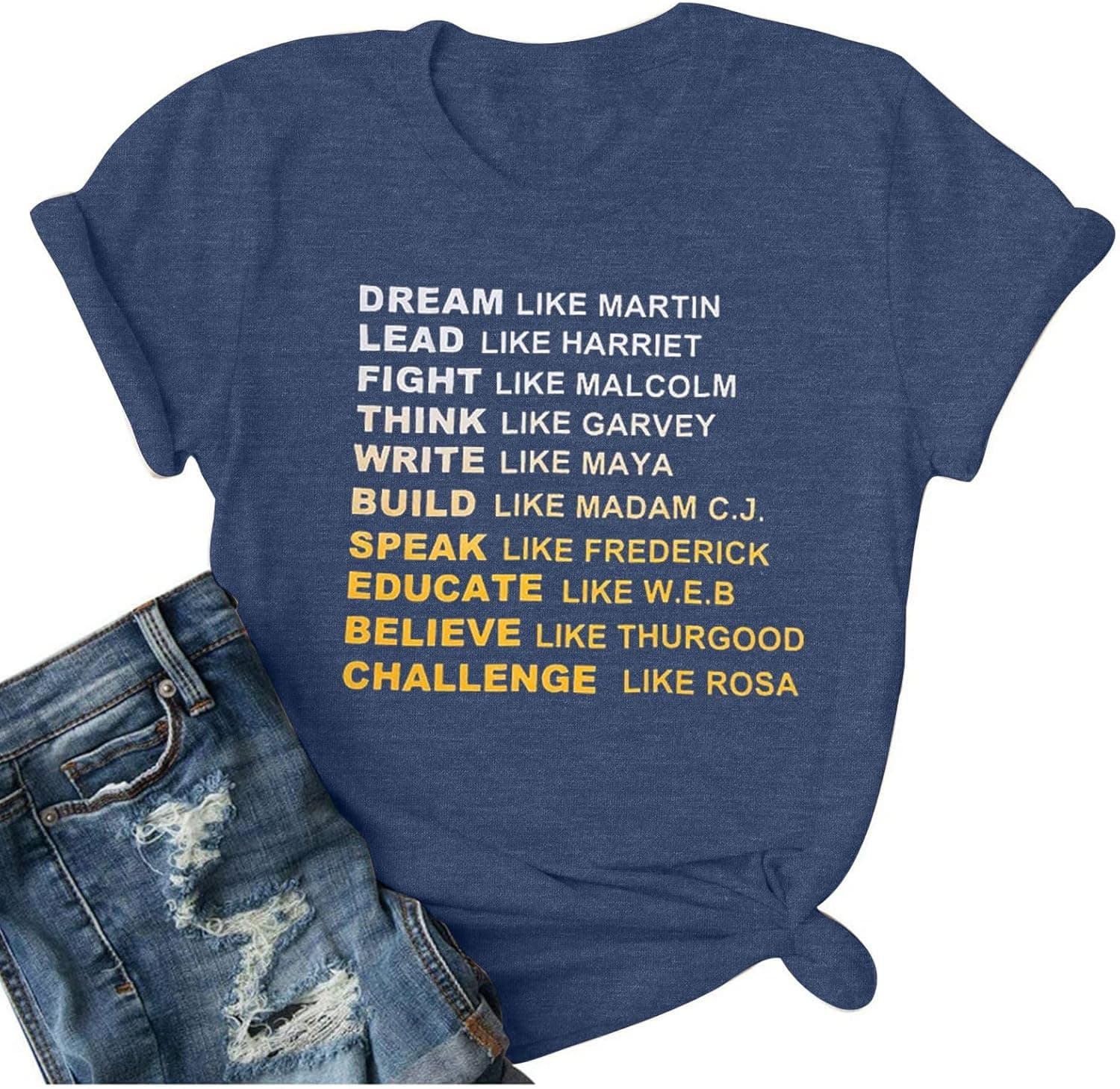 Black History Shirt for Women African American History T-Shirt Juneteenth Tee Dream Like Tops - image 1