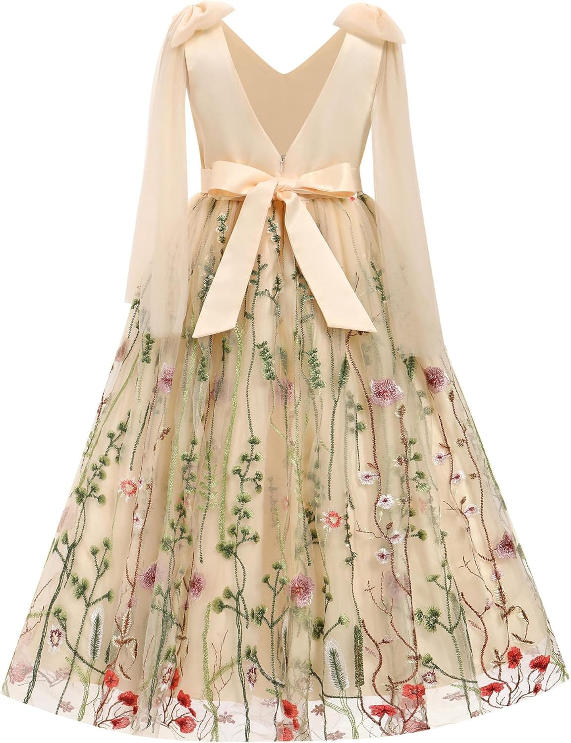 Flower Girl Dress Sleeveless Satin Princess Dress for Birthday Wedding Party Formal Pageant Dresses for Girls