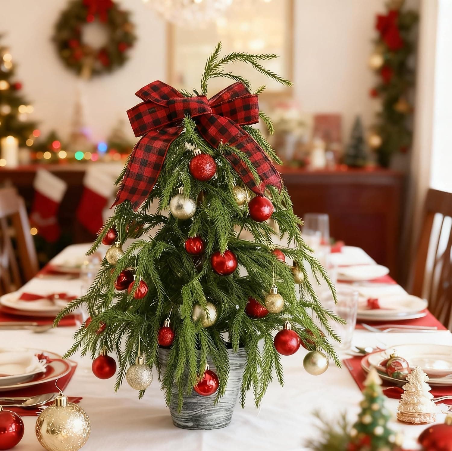 2ft Pre-Lit Real Touch Norfolk Mini Christmas Tree for Table Decor - image 1