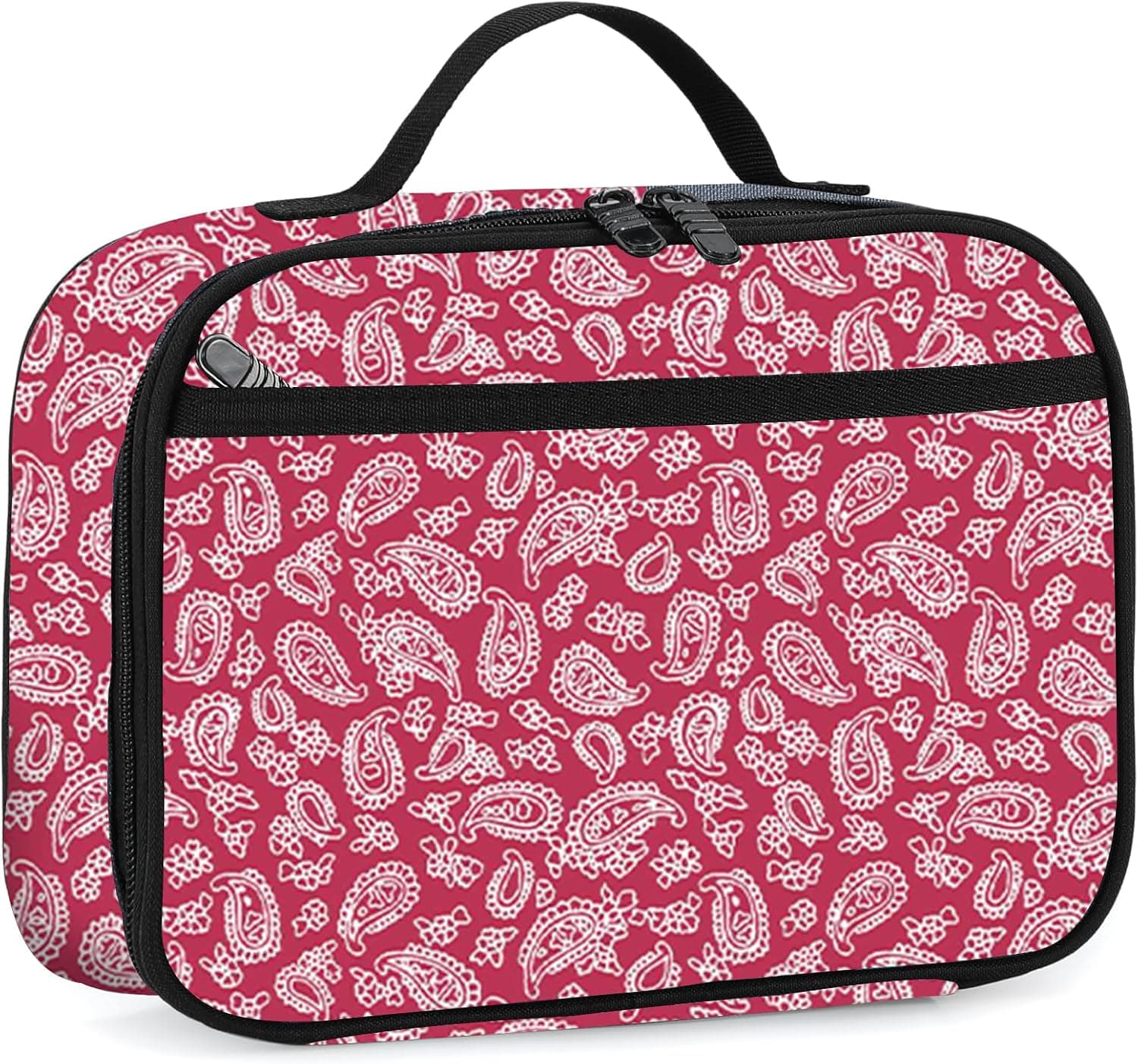 Lunch Box with Padded Liner, Spacious Insulated Lunch Bag Durable Thermal Lunch Cooler Pack with Strap for Men Women Boys Girls Adults School Sports Beach Picnic Work Camp,2 Pocket - image 1