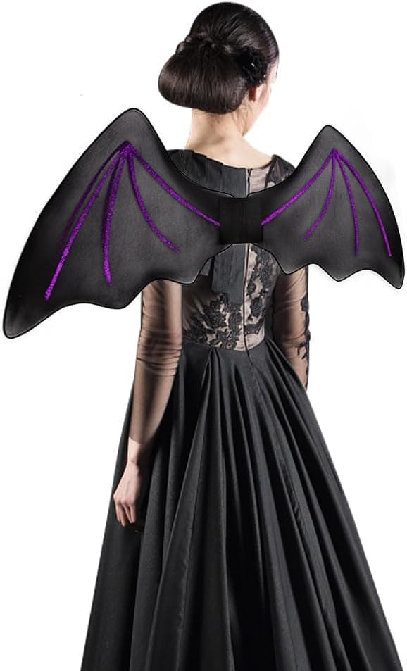 ALIBBON Bat Wings Costume Chiffon Bat Wings Clothes for Women, Bat Wings Dress Up Accessories - image 1