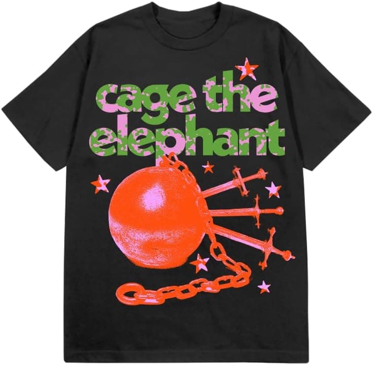 Cage the Elephant Unisex Adult Cage the Elephant Official Merch Wrecking Ball T-Shirt