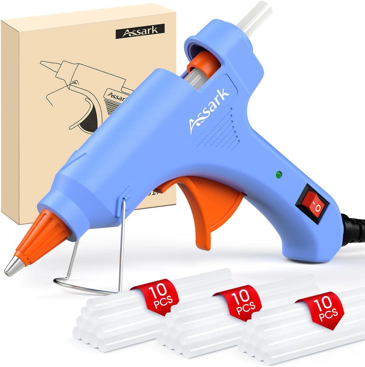 30W Mini Hot Glue Gun Kit with 30 Glue Sticks
