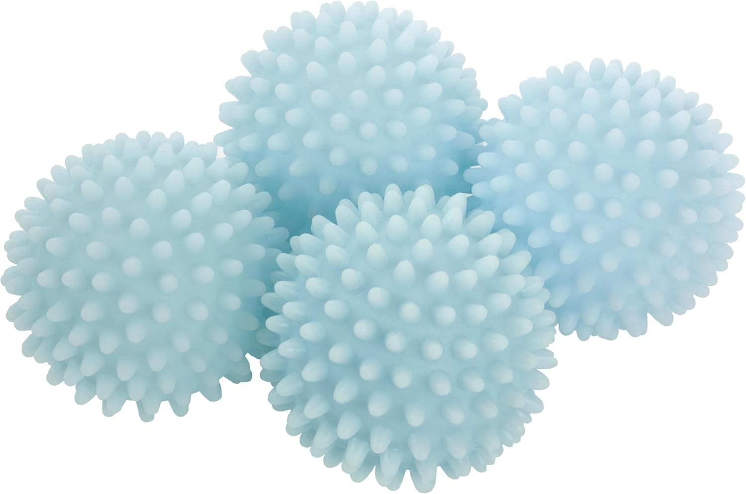 S&T INC. Reusable Plastic Dryer Balls, 4 Pack, 2.5" Diameter, Light Blue