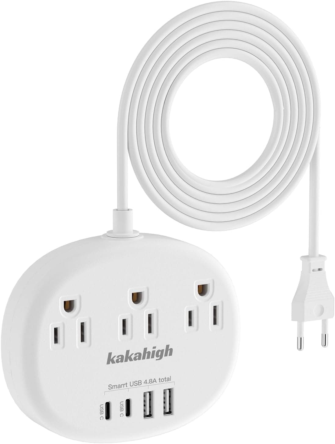 European Travel Plug Adapter, European Extension Cord 3FT