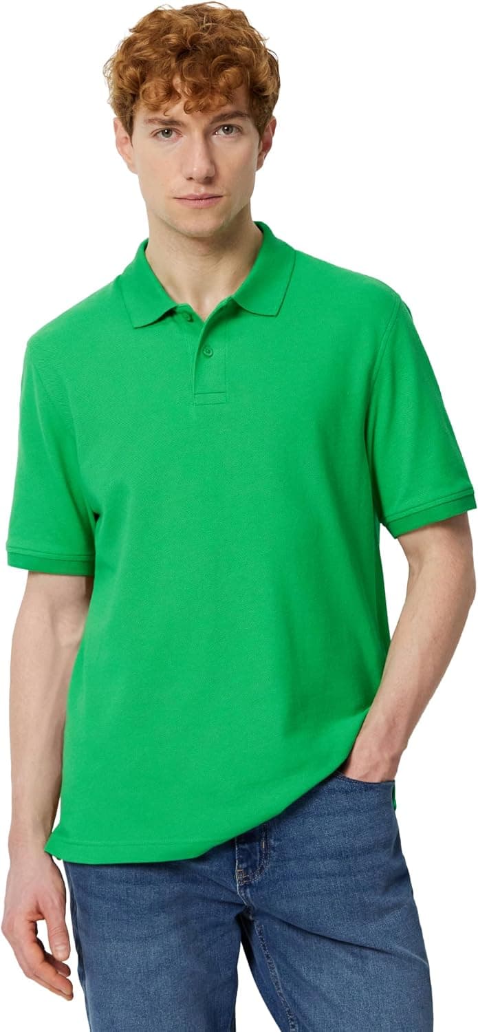 Amazon Essentials Men's Regular-Fit Short Sleeve Cotton Pique Polo Shirt (Available in Big & Tall)