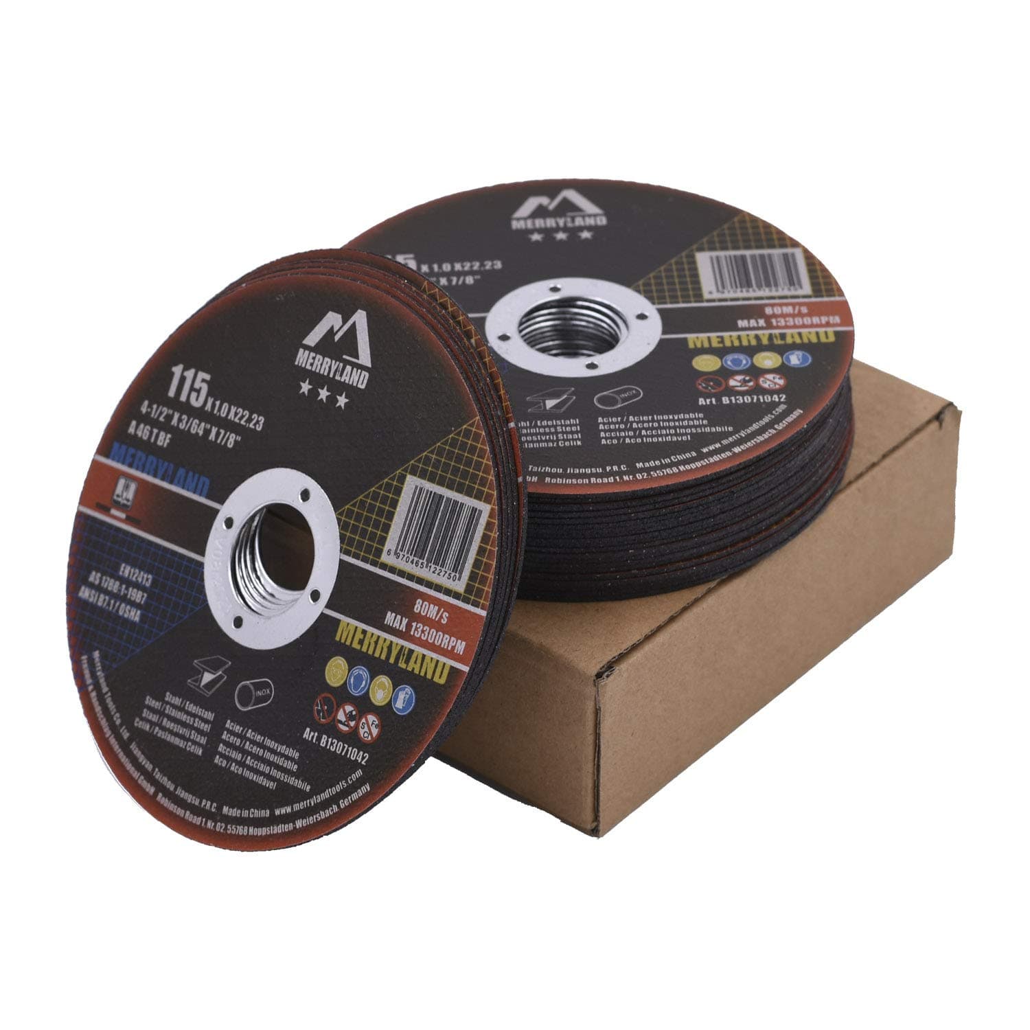 Merryland 25 Pack Cut Off Wheel 4 1/2 inch Cutting Metal Steel Bravo-Line