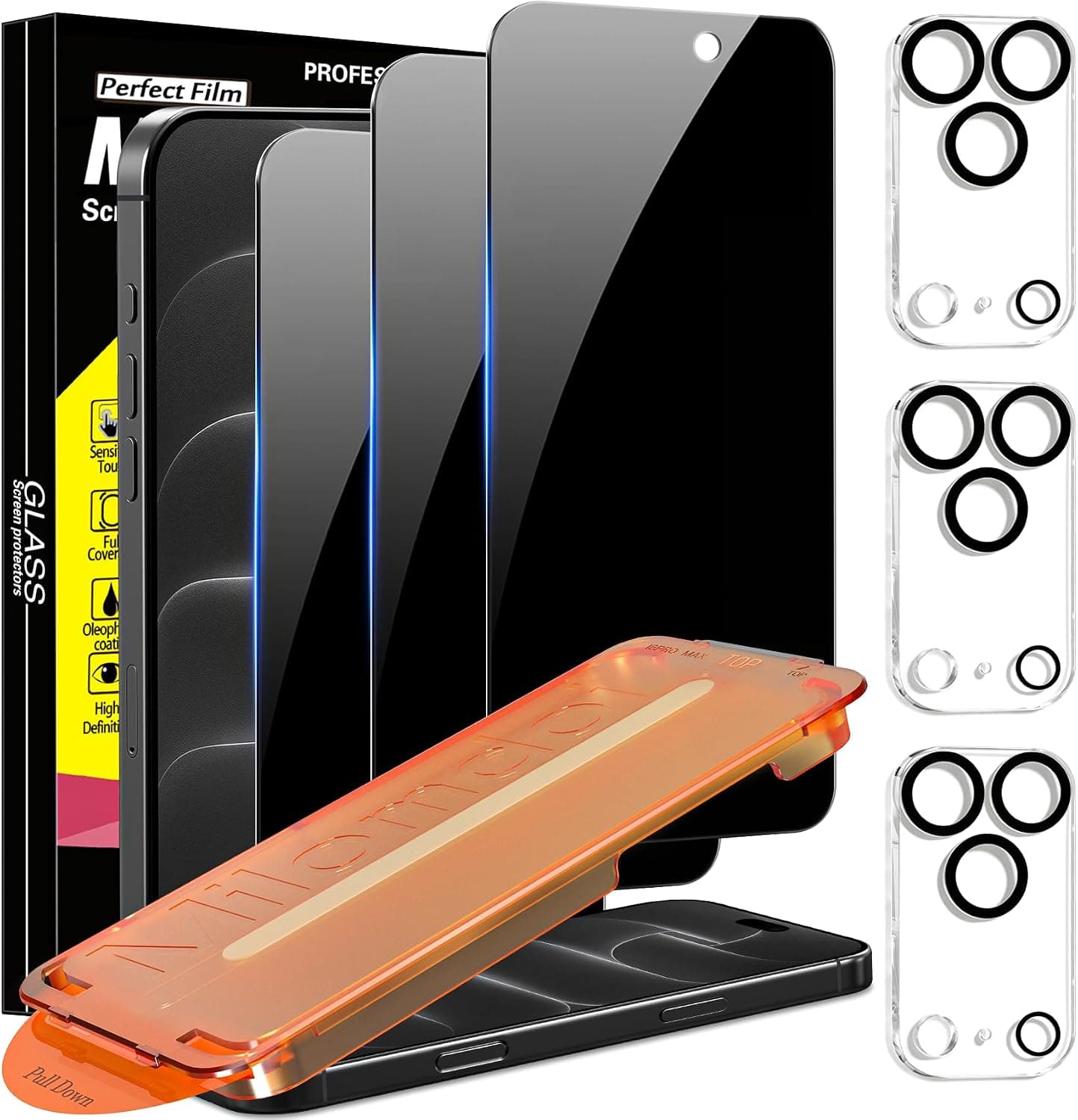 Milomdoi Privacy Screen Protector for iPhone 18 Pro Max, Tempered Glass
