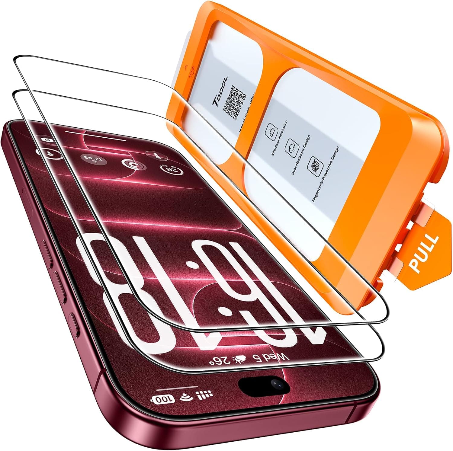 TOCOL for iPhone 18 Pro Max Screen Protector, Easy Installation