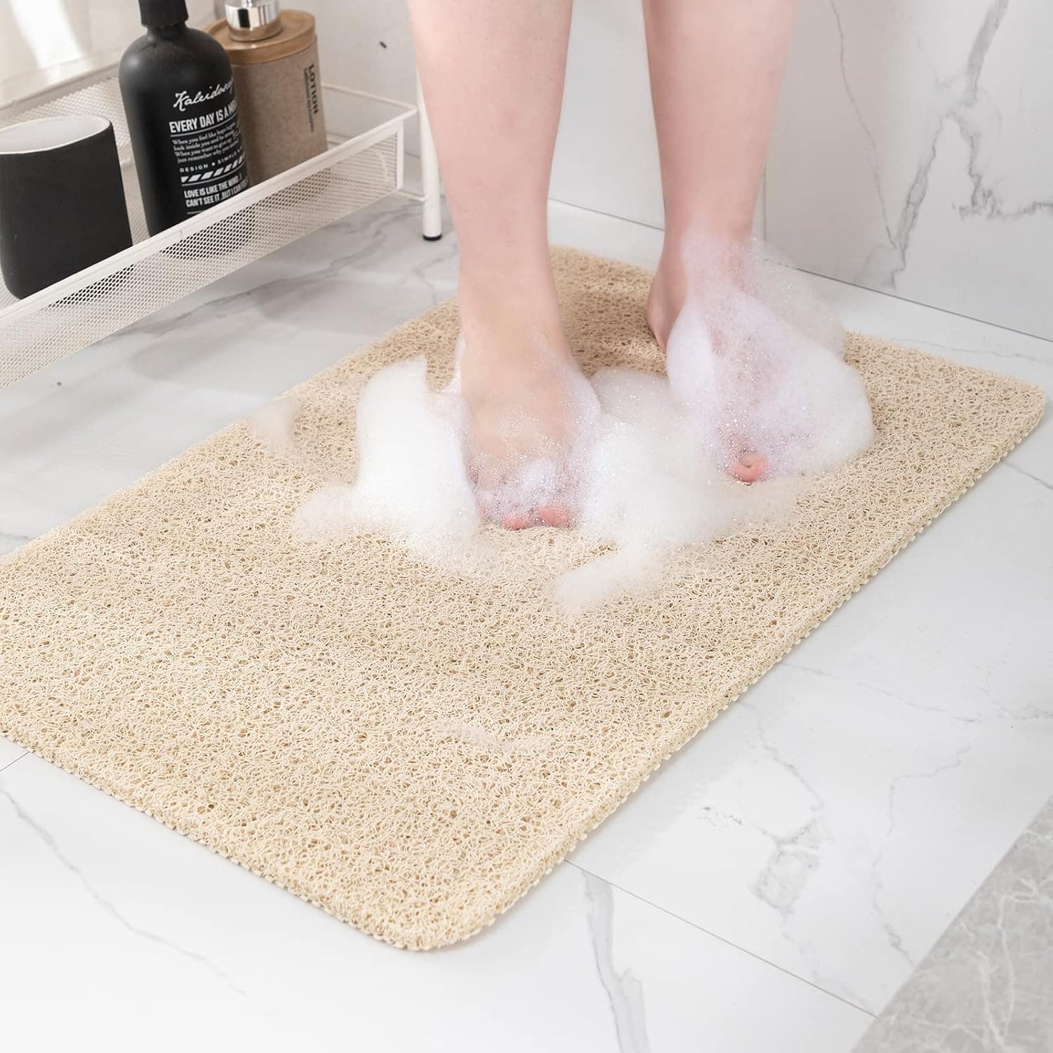 Non Slip Bathtub Mat, Anti Slip Shower Mat, Fast Drying Bath Tub Mats, Foot Scrubber Mat, Anti Slip Mat for Tub, Floor, Bathroom, Home, Kitchen