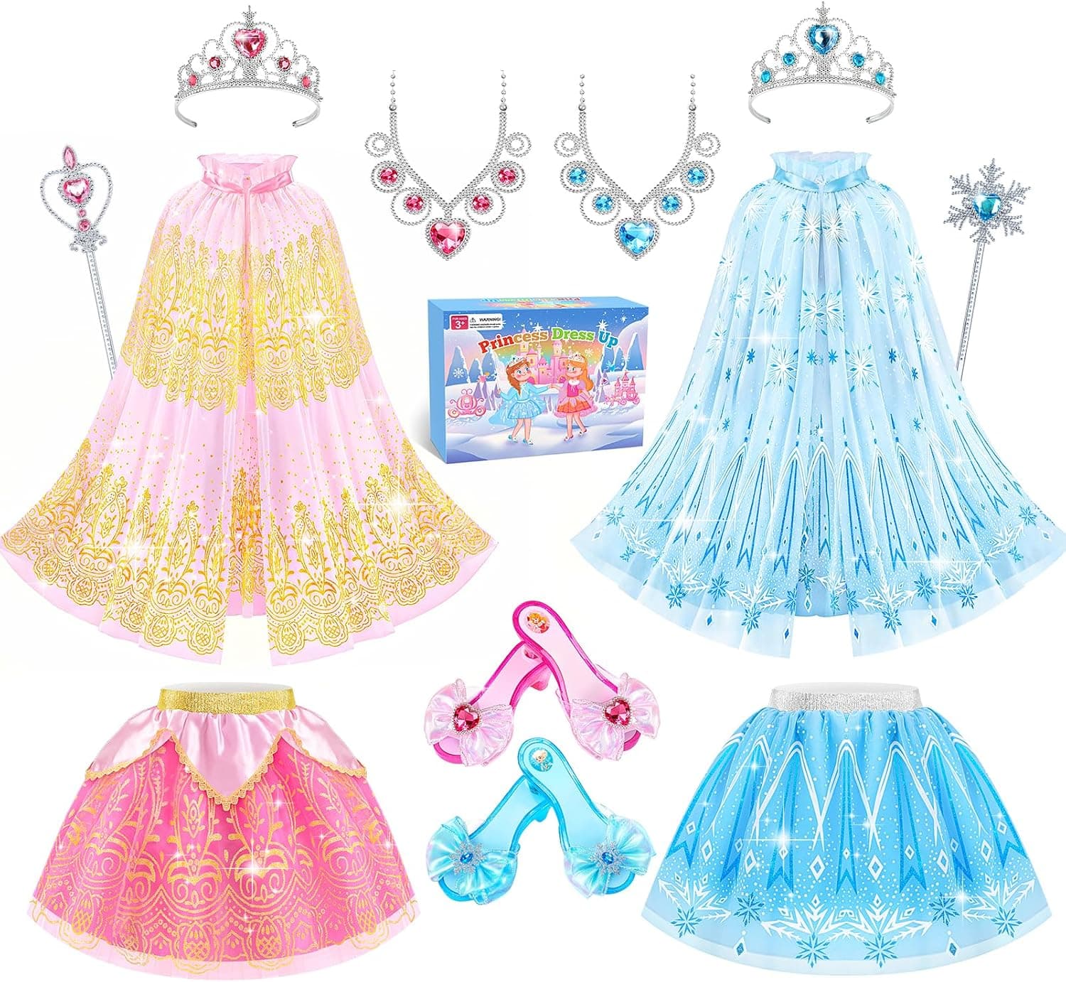 Princess Dress Up Clothes for Little Girls Kids Princess Dress Up Shoes