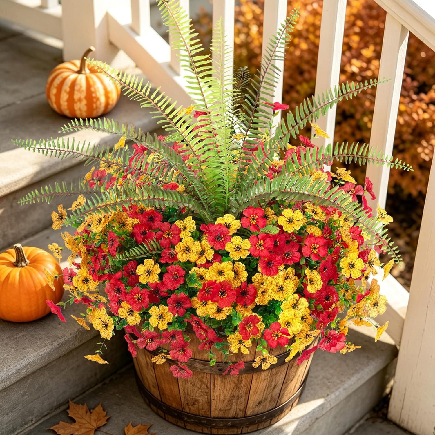 Artificial Mums Fall Flowers Fake Plants for Outdoors Decoration - image 1