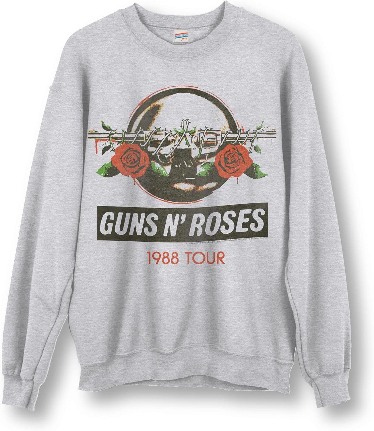 Junk Food Unisex Guns N' Roses 1988 Tour Sweatshirt