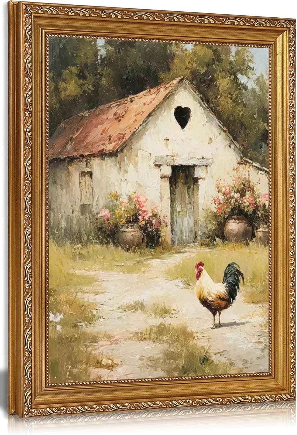 ApexBlume Vintage Farmhouse Rooster Framed Wall Art